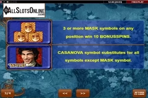 Screen4. Casanova from Amatic Industries
