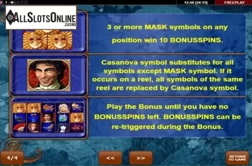 Screen5. Casanova from Amatic Industries