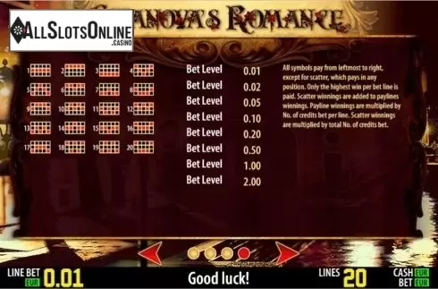 Winlines. Casanova's Romance HD from World Match
