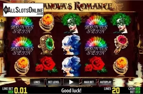 Game reels. Casanova's Romance HD from World Match