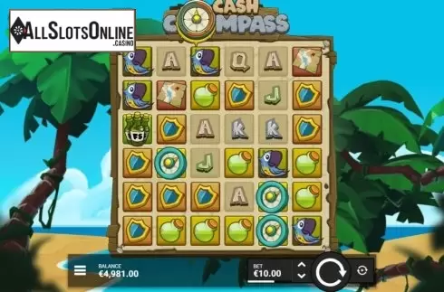 Reel Screen. Cash Compass from Hacksaw Gaming