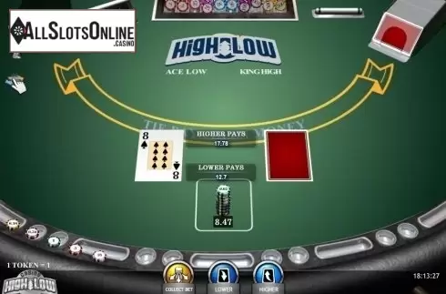 Game Screen. Casino High Low Poker (iSoftBet) from iSoftBet