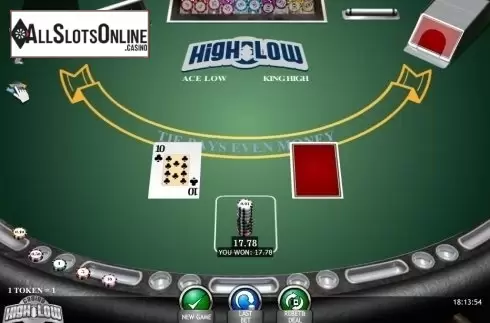 Game Screen. Casino High Low Poker (iSoftBet) from iSoftBet