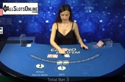 Game Screen. Casino Hold'Em Live Casino (Ezugi) from Ezugi