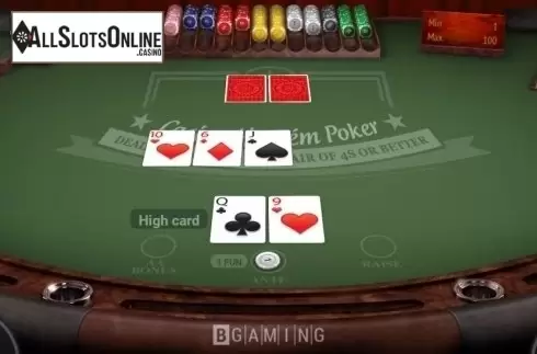 Game Screen 3. Casino Hold'em (BGaming) from BGAMING