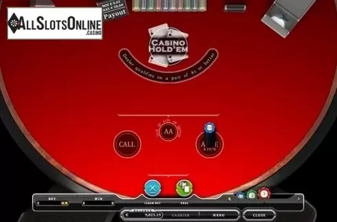 Game Screen. Casino Hold'em (Oryx) from Oryx