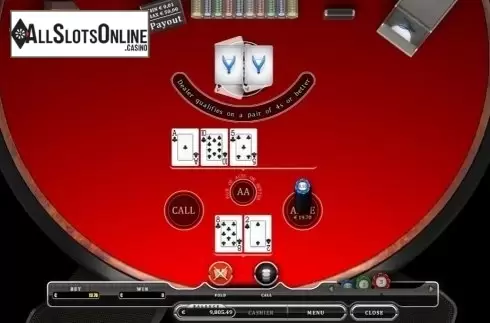 Game Screen. Casino Hold'em (Oryx) from Oryx