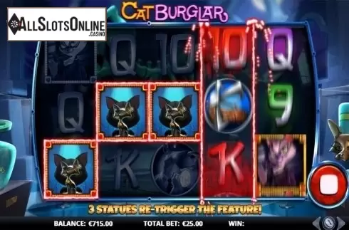 Respin screen. Cat Burglar from GamesLab