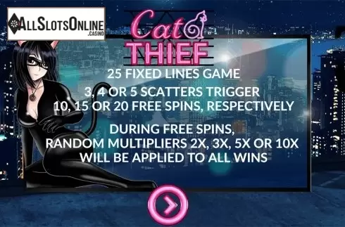 Intro screen. Cat Thief from Maverick
