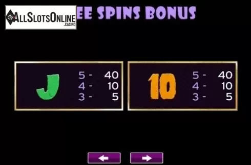 Paytable 6. Cave King from High 5 Games