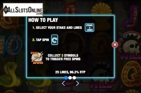 Paytable 1. Cave Raiders HD from Nektan