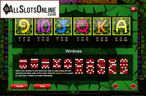 Screen2. Celebrity in the Jungle from 1X2gaming