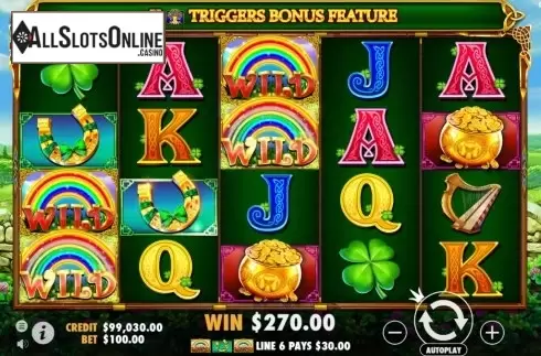 Win Screen. Celtic Gold from Pragmatic Play