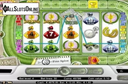 Screen3. Champion of the track from NetEnt