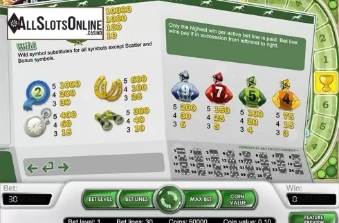 Screen6. Champion of the track from NetEnt