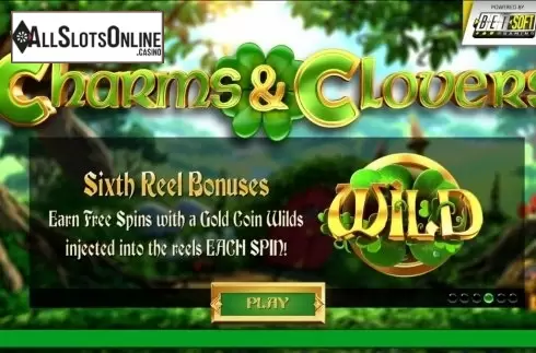 Intro Screen 4. Charms and Clovers from Betsoft