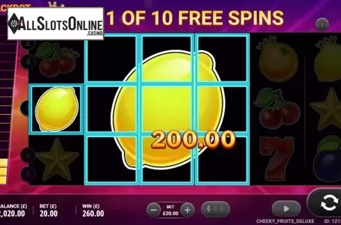 Win Screen 2. Cheeky Fruits 6 Deluxe from Gluck Games