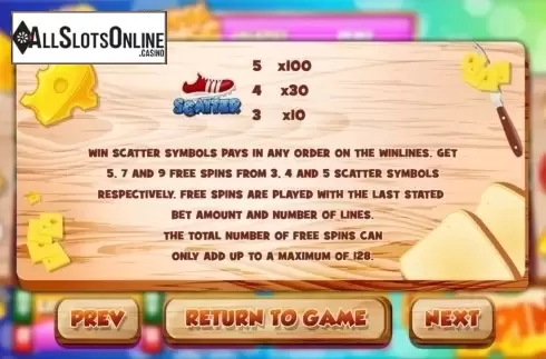 Features 3. Cheese Chase from Slot Factory