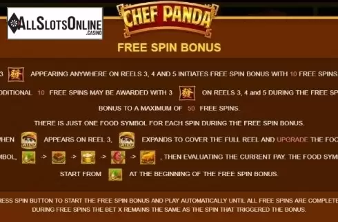 Paytable 3. Chef Panda from JDB168