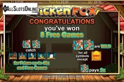 Free Spins. Chicken Fox from Lightning Box