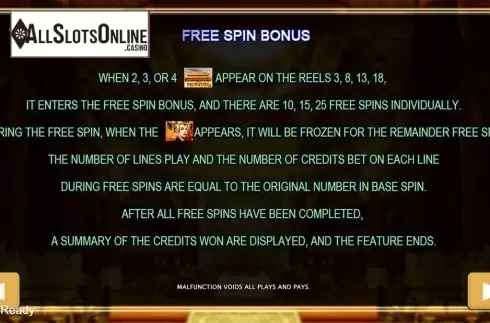 Paytable 2. China Empress (PlayStar) from PlayStar