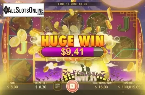 Huge win screen. Chinese Valentines Day from KA Gaming