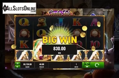Big win screen. Cinder Tale from Playreels