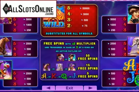 Screen2. Circus Brilliant from EGT