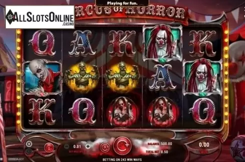 Reel Screen. Circus of Horror from GameArt