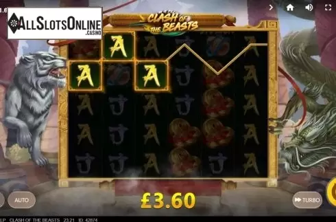 Win Screen 1. Clash Of The Beasts from Red Tiger