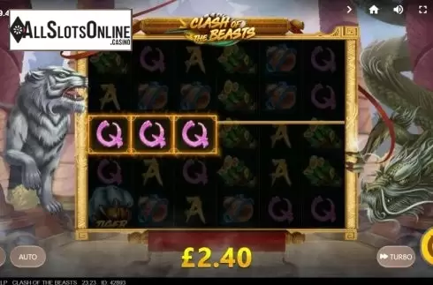 Win Screen 2. Clash Of The Beasts from Red Tiger