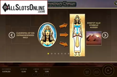 Features 1. Cleopatra's Crown from Bally Wulff