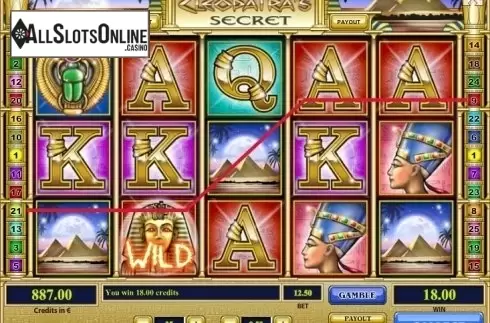 Wild Win screen. Cleopatra's Secret from Tom Horn Gaming