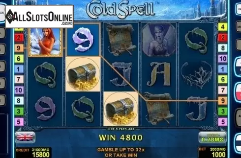 Game workflow . Cold Spell Deluxe from Novomatic