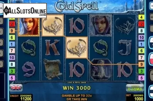 Game workflow 3. Cold Spell Deluxe from Novomatic