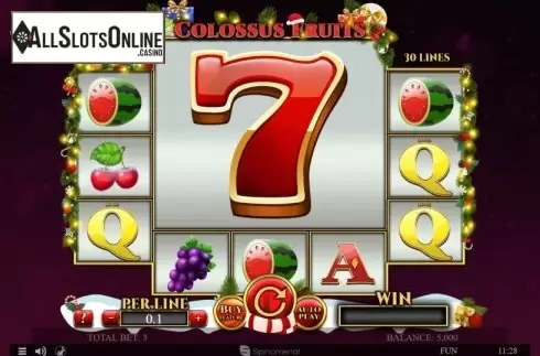 Reel Screen. Colossus Fruits Christmas Edition from Spinomenal