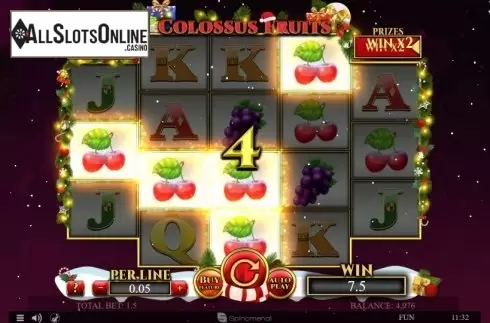 Free Spins 3. Colossus Fruits Christmas Edition from Spinomenal