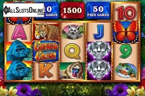 Reel Screen. Congo Cash from Wild Streak Gaming