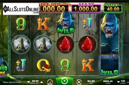 Reel Screen. Congo King Quad Shot from Ainsworth