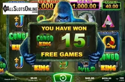 Free Spins. Congo King Quad Shot from Ainsworth
