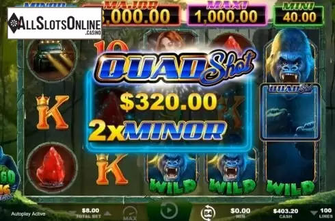 Win Screen 4. Congo King Quad Shot from Ainsworth
