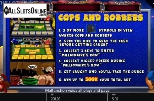 Features 3. Cop the Lot Jackpot King from Blueprint