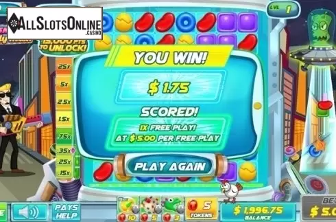 Win Screen . Cosmic Candy Heist from Pirates Gold Studios