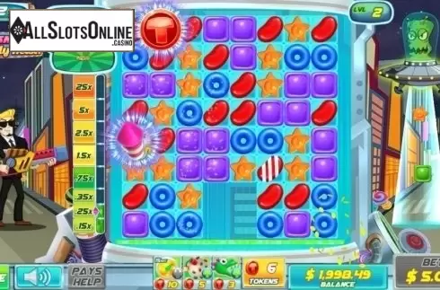Gameplay Screen 3. Cosmic Candy Heist from Pirates Gold Studios