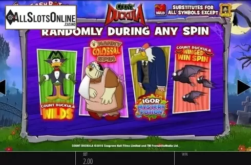 Paytable 3. Count Duckula from Blueprint