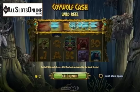 Start Screen. Coywolf Cash from Play'n Go