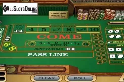 Game Screen. Craps (Betsoft) from Betsoft