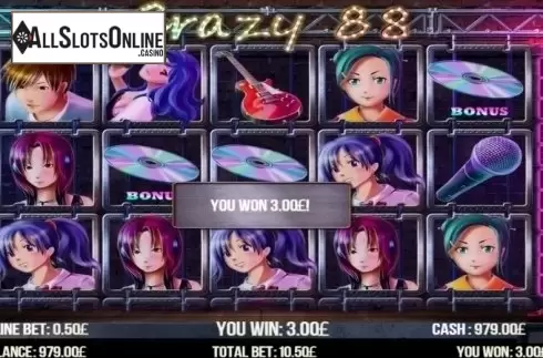 Win Screen 2. Crazy 88 from Fugaso