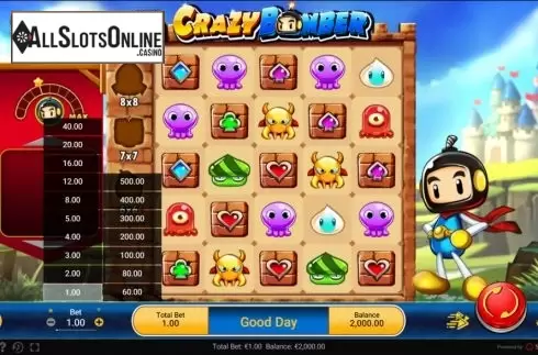 Reel Screen. Crazy Bomber from Spadegaming