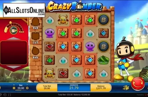 Win screen. Crazy Bomber from Spadegaming